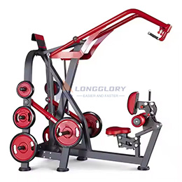Pro-type plaat-geladen hoge rij en lat pulldown