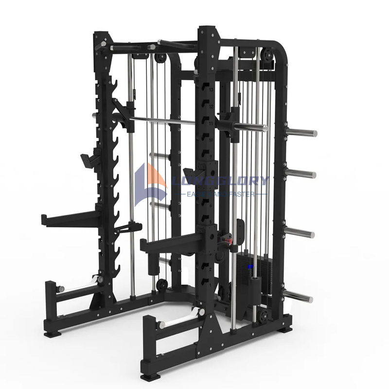 Smith-machine met deadlift-buffer