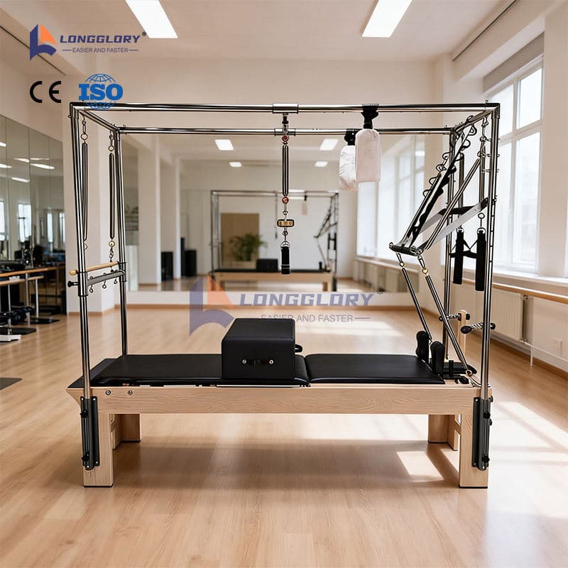 Yoga-oefening Pilates Cadillac Reformer